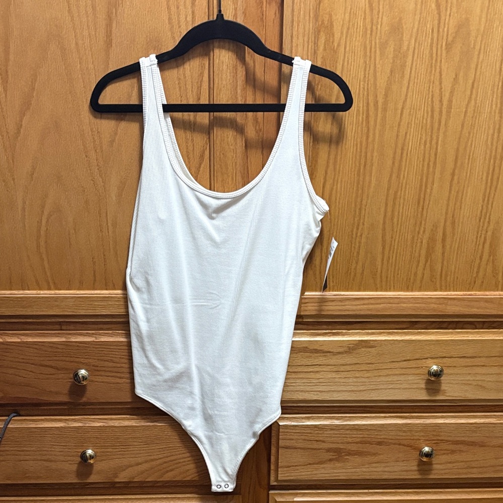 Abercrombie White Sleeveless Bodysuit